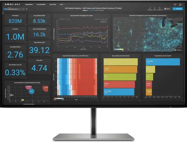 Alt view image 5 of 20 - HP 27" 60 Hz IPS QHD Monitors - LCD Flat Panel 5ms (GTG) HDMI, DisplayPort, USB Flat Panel Z27q