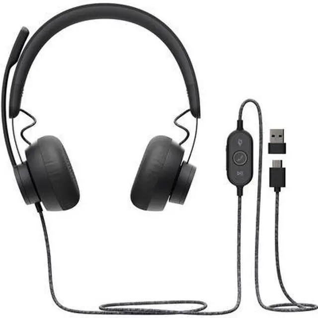 Alt view image 8 of 17 - Logitech Zone Wired Noise Cancelling Headset, Certified for Microsoft Teams