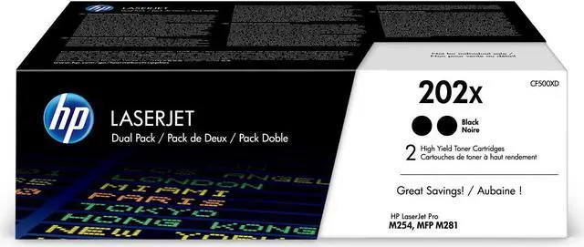 Alt view image 11 of 20 - HP 202X CF500XD 2 High Yield Black Toner Cartridges
