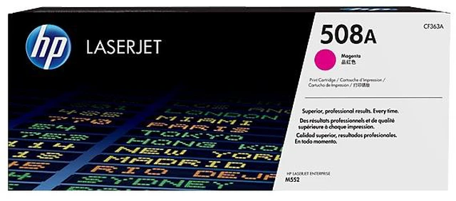 Main image of HP 508A Magenta Original LaserJet Toner Cartridge, ~5,000 pages, CF363A