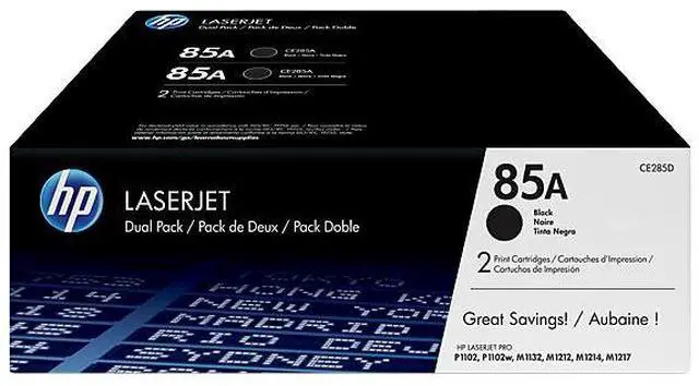 Alt view image 8 of 14 - HP LaserJet 85A Toner Cartridge Black 2 Pack in Retail Packaging CE285AD