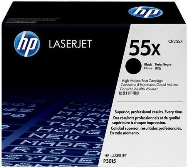 Main image of HP 55X High Yield Black Original LaserJet Toner Cartridge, ~12,500 pages, CE255X