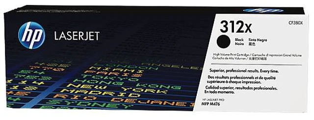 Main image of HP 312X High Yield Black LaserJet Toner Cartridge, ~4,400 pages, CF380X