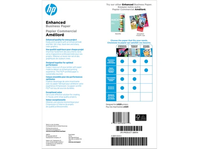 Alt view image 3 of 3 - HP Enhanced Business Paper, Glossy, 40 lb, 8.5 x 11 in. (216 x 279 mm), 150
