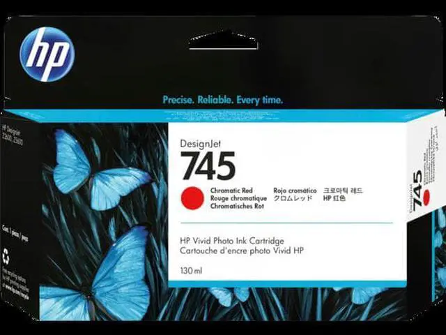Alt view image 11 of 11 - HP 745 130-ml DesignJet Chromatic Red Ink Cartridge, F9K00A