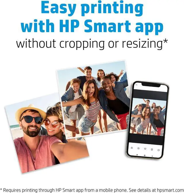 Alt view image 3 of 3 - HP Advanced Photo Paper, Glossy, 65 lb, 5 x 5 in. (127 x 127 mm), 20 sheets 49V50A