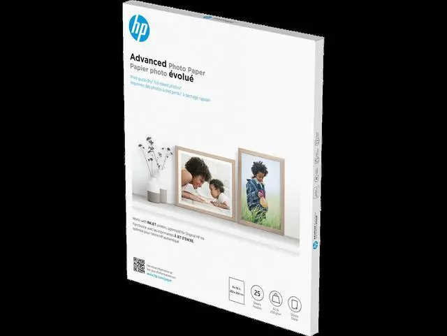 Alt view image 2 of 15 - HP Advanced Photo Paper, Glossy, 65 lb, 8 x 10 in., 203 x 254 mm, 25 sheets