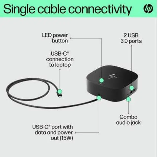 Alt view image 6 of 7 - HP USB-C G5 Essential Dock