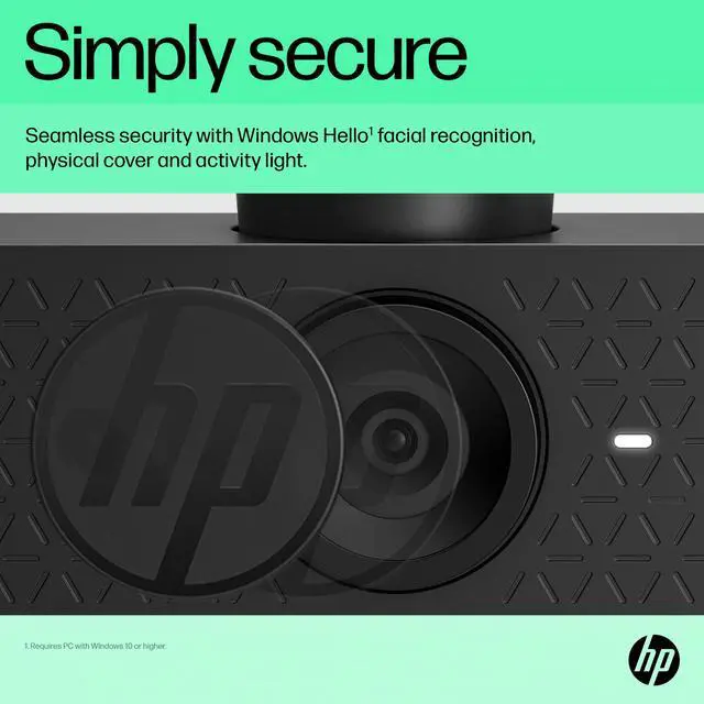 Alt view image 3 of 16 - HP 625 Webcam 4 Megapixel 60 fps USB Type A 6Y7L1AAABL