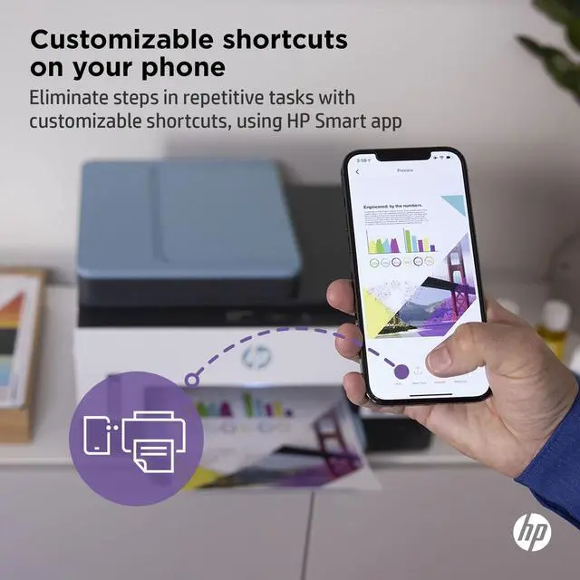 Alt view image 8 of 16 - HP Smart Tank 6001 All-in-One InkJet Printer, Color Mobile Print, Scan, Copy