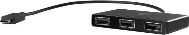 Alt view image 13 of 15 - HP USB-C to USB-A Hub Z6A00UT HPB-C toB-A Hub