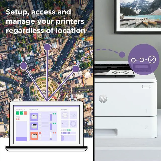 Alt view image 7 of 12 - HP LaserJet Pro 4001dn Laser Printer, Black And White Mobile Print Up to 80,000