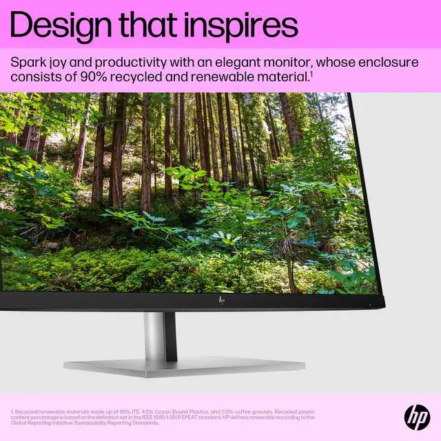 Alt view image 13 of 20 - HP E27q G5 27" QHD Monitor 1000:1 Brightness 350nits Response Time 5ms GtG 100mm VESA DisplayPort HDMI Tilt Height Adjustment Swivel Anti-glare, HP Eye Ease - 6N6F2AA