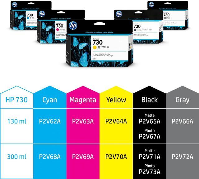 Alt view image 13 of 20 - HP 730 Ink Cartridge - Matte Black