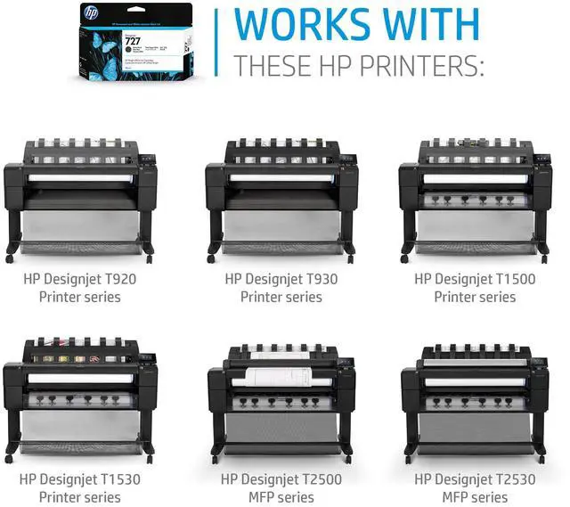 Alt view image 7 of 8 - HP 727 300-ml Cyan DesignJet Ink Cartridge, F9J76A