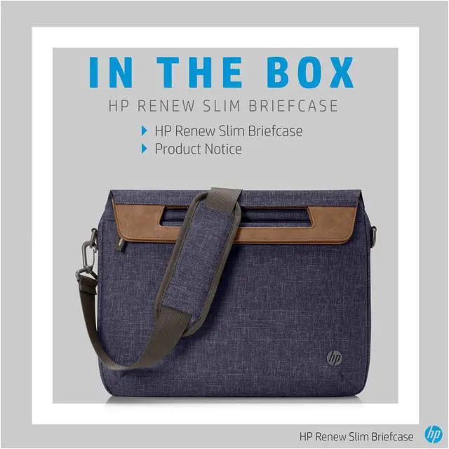 Alt view image 17 of 18 - HP PAV RECYCLED 14 NAVY BRIEF CASE CAN