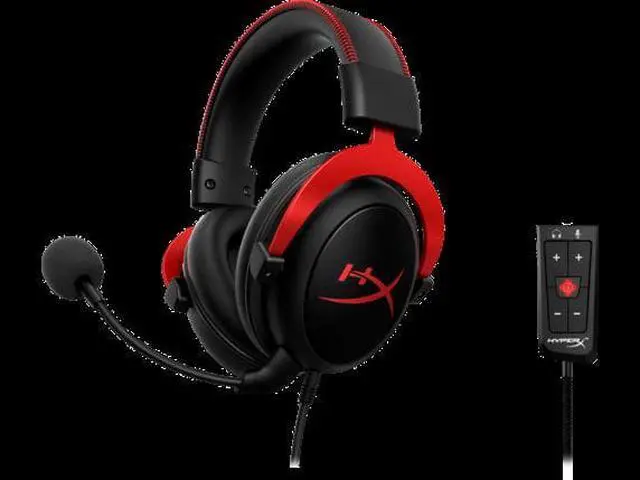 Alt view image 9 of 20 - HyperX Cloud II - Gaming Headset, 7.1 Surround Sound, Memory Foam Ear Pads, Durable Aluminum Frame, Detachable Microphone, Works with PC, PS5, PS4, Xbox Series X|S, Xbox One - Red