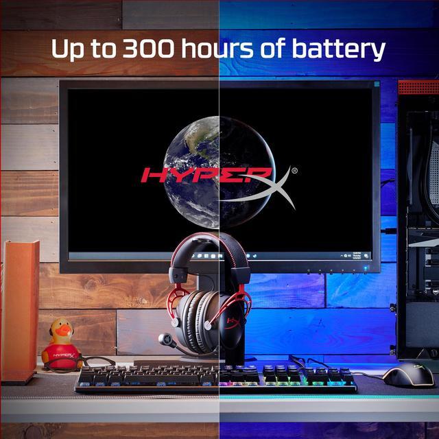 Alt view image 3 of 8 - HyperX Cloud Alpha Wireless - Gaming Headset for PC, 300-hour battery life, DTS Headphone X Spatial Audio, Memory foam, Dual Chamber Drivers, Noise-canceling mic, Durable aluminum frame (Black-Red)