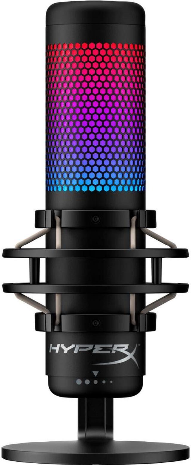 HyperX QuadCast S   USB Microphone Black Grey   RGB Lighting