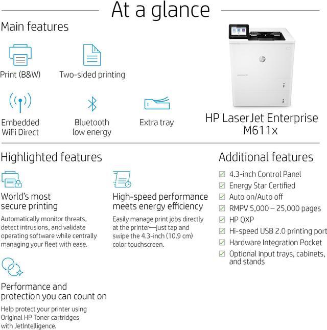 Alt view image 9 of 10 - HP LaserJet Enterprise M611x