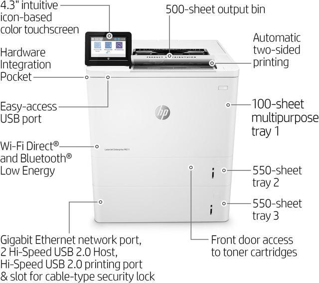 Alt view image 7 of 10 - HP LaserJet Enterprise M611x