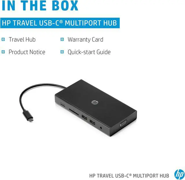 Alt view image 4 of 7 - HP Travel USB-C Multi Port Hub