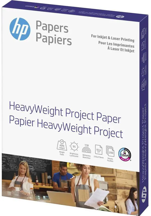 Alt view image 5 of 8 - HP HeavyWeight Project Paper, Matte, 40 lb, 8.5 x 11 in. (216 x 279 mm), 250 sheets Z4R14A