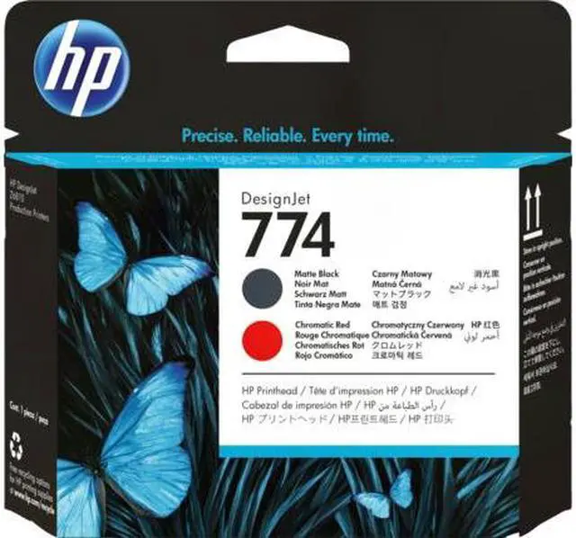 Alt view image 15 of 16 - HP 774 Matte Black/Chromatic Red DesignJet Printhead, P2V97A