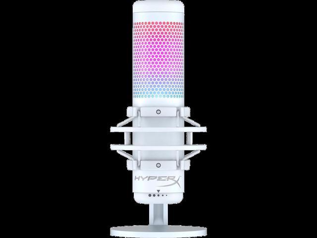 HyperX QuadCast S - USB Microphone (White-Grey) - RGB Lighting