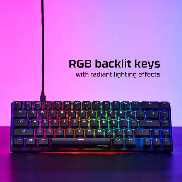 Alt view image 14 of 14 - HyperX Mechanical Gaming Keyboard HX Aqua US Layout 4P5D6AA