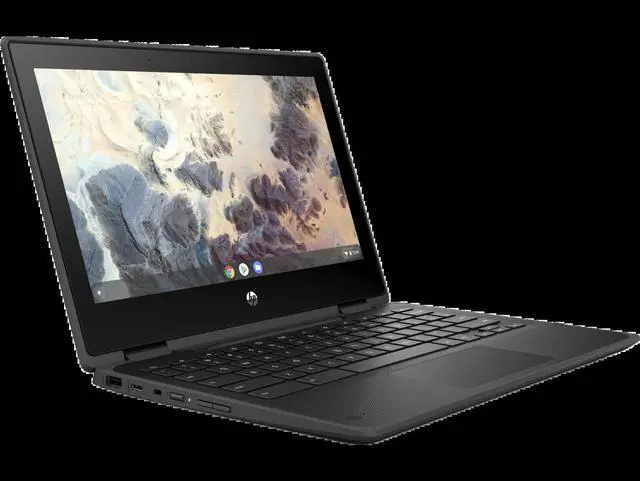 Alt view image 14 of 20 - HP Chromebook x360 11 G4 EE 11.6" Touchscreen Rugged Convertible 2 in 1 Chromebook - HD - 1366 x 768 - Intel Celeron N5100 Quad-core (4 Core) 1.10 GHz - 8 GB Total RAM - 8 GB On-board Memory - 64 ...