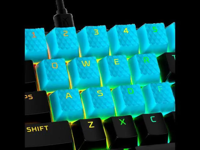 Alt view image 2 of 7 - HyperX Rubber Keycaps - Gaming Accessory Kit - Blue (US Layout)
