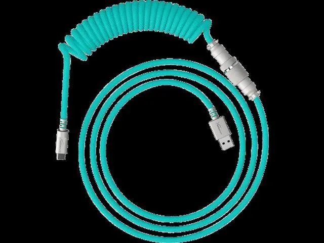 Main image of HyperX USB-C Coiled Cable Light Green-White