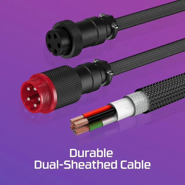 Alt view image 6 of 7 - HyperX USB-C Coiled Cable Light Green-White