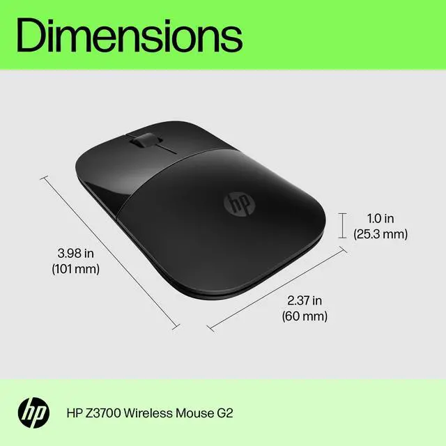 Alt view image 6 of 10 - HP Z3700 OYB G2 Wireless Mouse