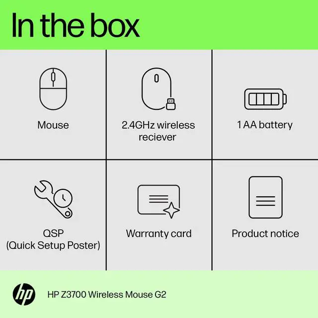 Alt view image 7 of 10 - HP Z3700 OYB G2 Wireless Mouse