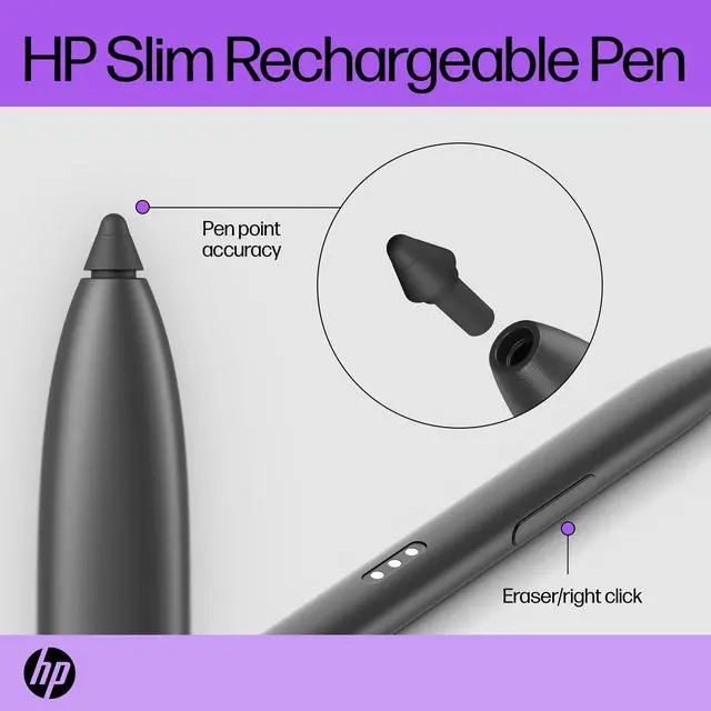 Alt view image 12 of 16 - HP Slim Rechargeable Pen 630W7AAABL