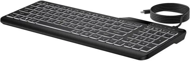 Alt view image 2 of 7 - HP 405 Multi-Device Backlit Wired Keyboard