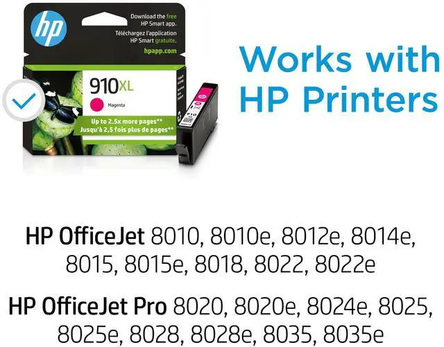 Alt view image 18 of 20 - HP 910XL High Yield Magenta Original Ink Cartridge, ~825 pages, 3YL63AN#140
