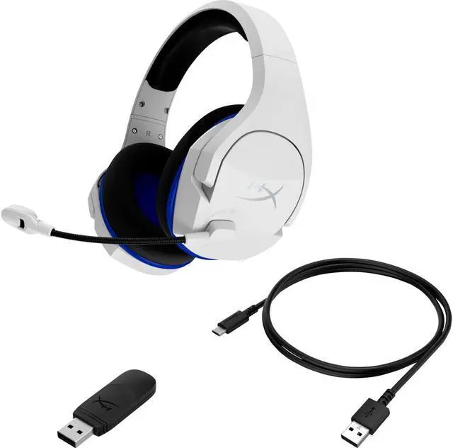 Alt view image 2 of 8 - HyperX Cloud Stinger Core - Wireless Gaming Headset, for PS4, PS5, PC, Lightweight, Durable Steel Sliders, Noise-Cancelling Microphone - White