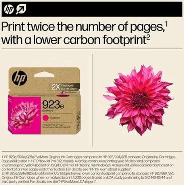 Alt view image 5 of 7 - HP EvoMore 923e Original High Yield Inkjet Ink Cartridge Magenta 1 Pack 4K0T5LN