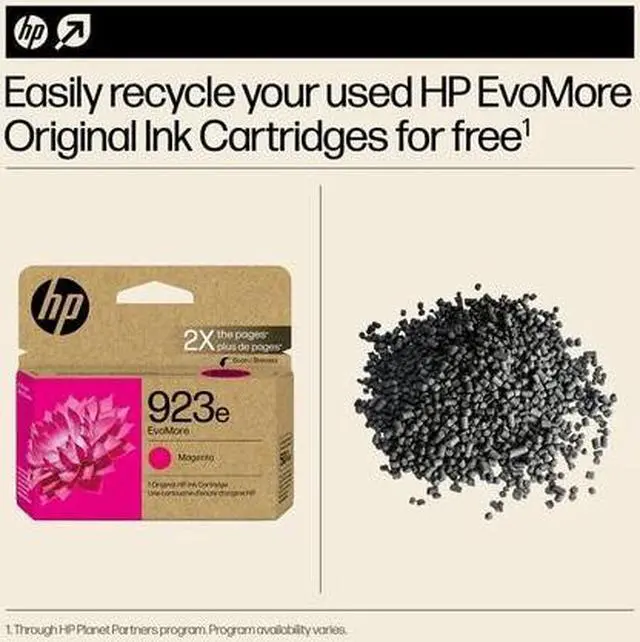 Alt view image 6 of 7 - HP EvoMore 923e Original High Yield Inkjet Ink Cartridge Magenta 1 Pack 4K0T5LN