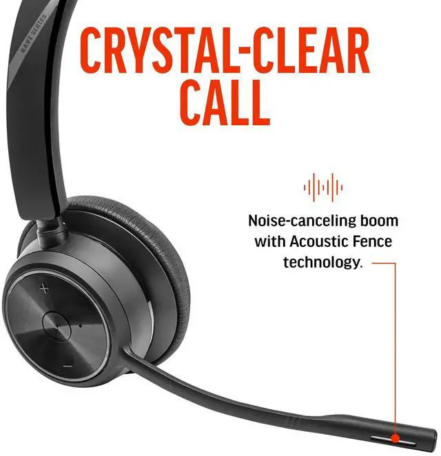 Alt view image 9 of 9 - Poly Savi 7420 Office Stereo Microsoft Teams Certified DECT Headset 8L583AA#ABA