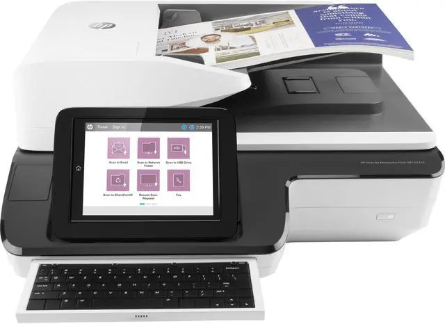 Alt view image 2 of 8 - HP Scanjet Flow N9120 fn2 Sheetfed Scanner - 600 dpi Optical - 24-bit Color - 8-bit Grayscale - 120 ppm (Mono) - 120 ppm (Color) - Duplex Scanning - USB