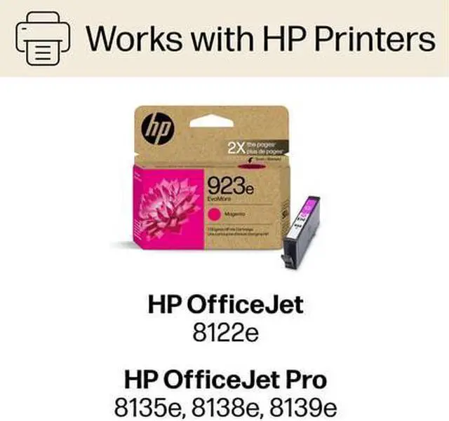 Alt view image 4 of 7 - HP EvoMore 923e Original High Yield Inkjet Ink Cartridge Magenta 1 Pack 4K0T5LN