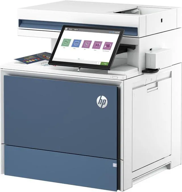 Alt view image 3 of 10 - HP Color LaserJet Enterprise Flow MFP 5800zf Laser Printer, Color Mobile Print,