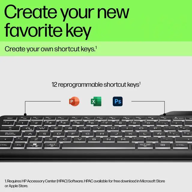 Alt view image 7 of 7 - HP 405 Multi-Device Backlit Wired Keyboard