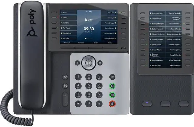 Alt view image 2 of 4 - HP Poly Edge E550 IP Phone and PoE-enabled, Wi-Fi Desktop phone, Black | 82M91AA