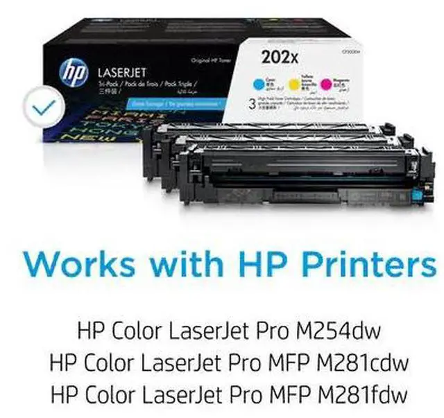 Alt view image 20 of 20 - HP 202X 3-pack High Yield Cyan/Magenta/Yellow Original LaserJet Toner