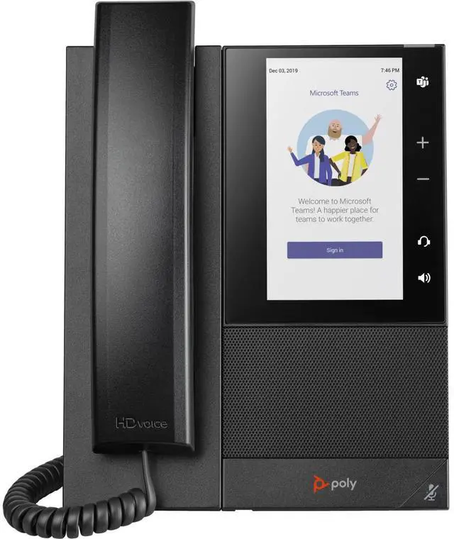 Alt view image 2 of 5 - HP Poly CCX 505 IP Phone and PoE enabled, Corded/Cordless Desktop phone, Black | 82Z79AA
